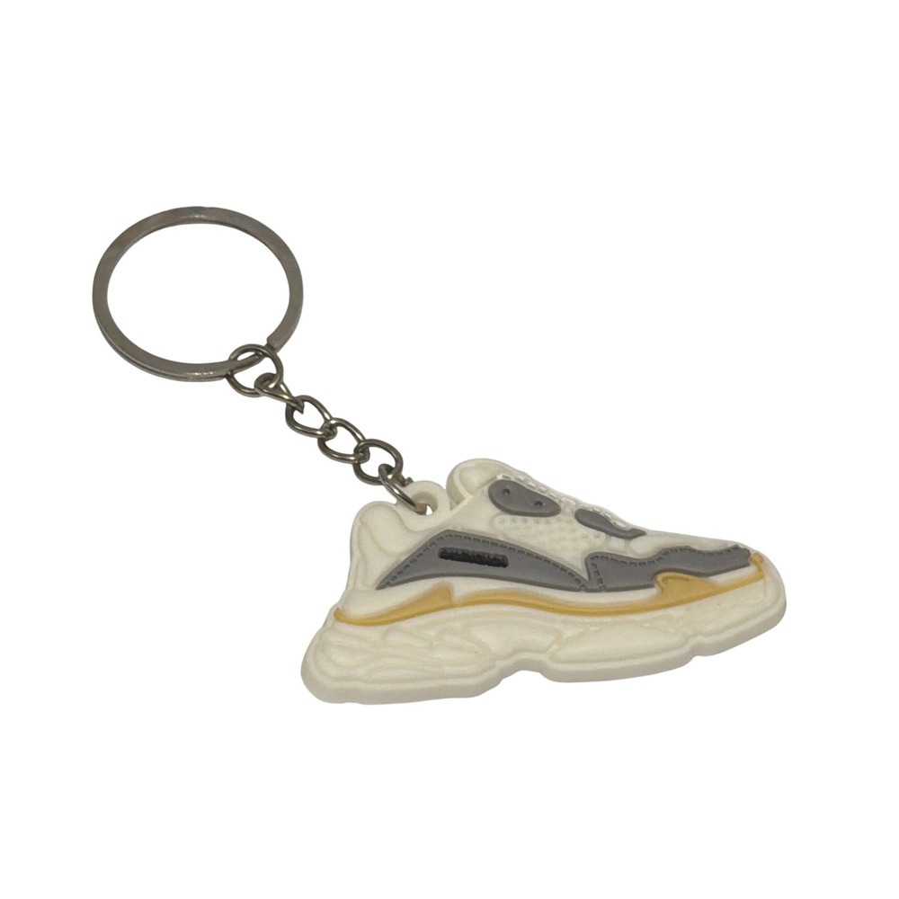 Miniature adidas Yeezy Sneaker Keychain Chunky Shoe Accessory Off-White Grey New